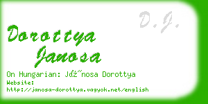 dorottya janosa business card